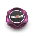 Aluminium alloy oil filter cap for some Mitsubishi models, shown in red, blue, gold, silver, black, and purple.