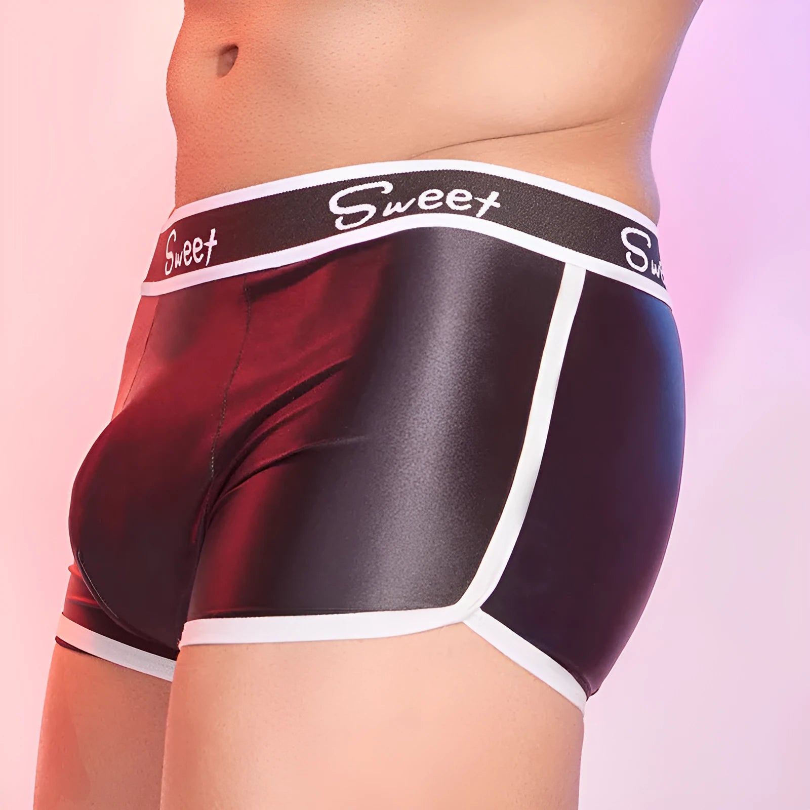 Men's nylon boxer shorts in black, white and sapphire blue colours with free size fitting