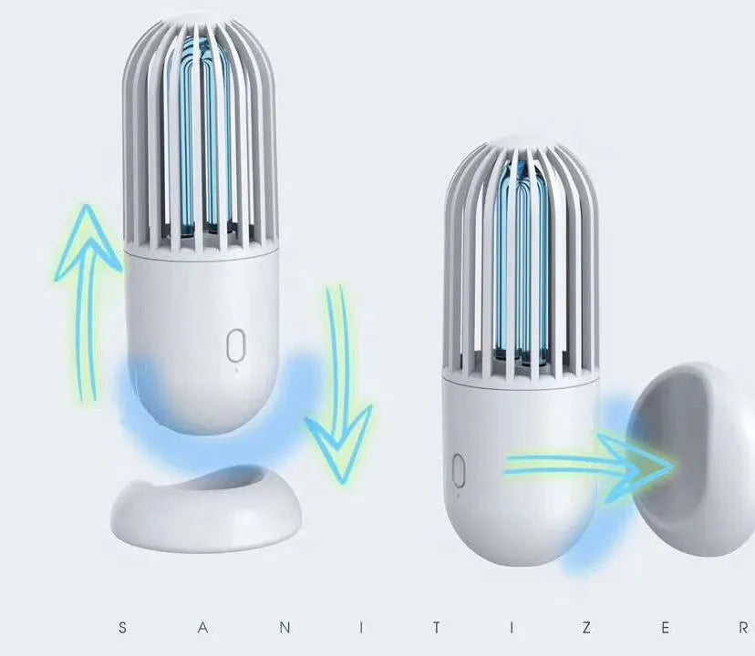 Portable capsule ultraviolet disinfection lamp with 850μW/cm² UVC output and 700mAh battery