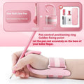 Blue anti-hook wrist brace corrector for handwriting posture and pencil grip training