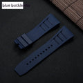 Silicone watchband replacement strap with 25mm ear width, punk style, available in five colours.
