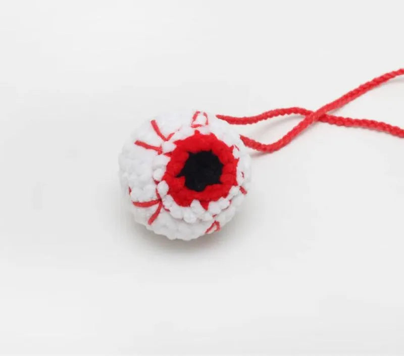 Plush hand-woven automobile hanging ornament with cartoon design for car interior decoration