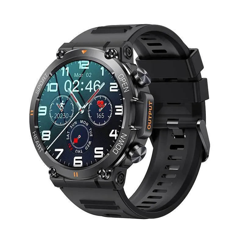 Smart watch with IPS screen and touch button, black gray or green colour options