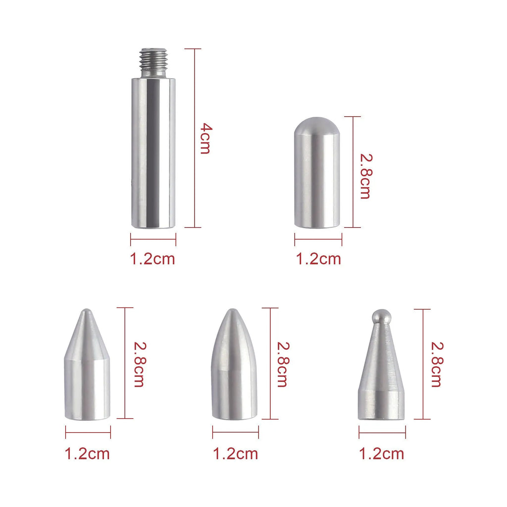 Three-piece car dent repair tool set with alloy steel construction for automotive body panel maintenance