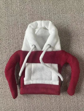 Polyester car gear lever cover in hooded hat design with multiple colour options on 12x13cm universal fit decorative accessory