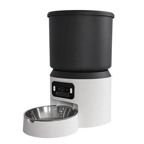 4L smart pet feeder with WiFi remote control and rotatable camera for cats and dogs