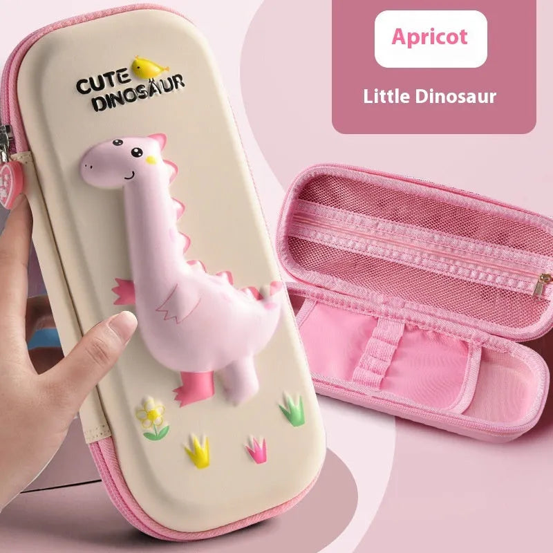 3D leather pencil case showing multiple design options including space, fantasy and animal themes