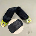 Black polyester fixing security strap with stainless steel screws and nuts for doors and windows.
