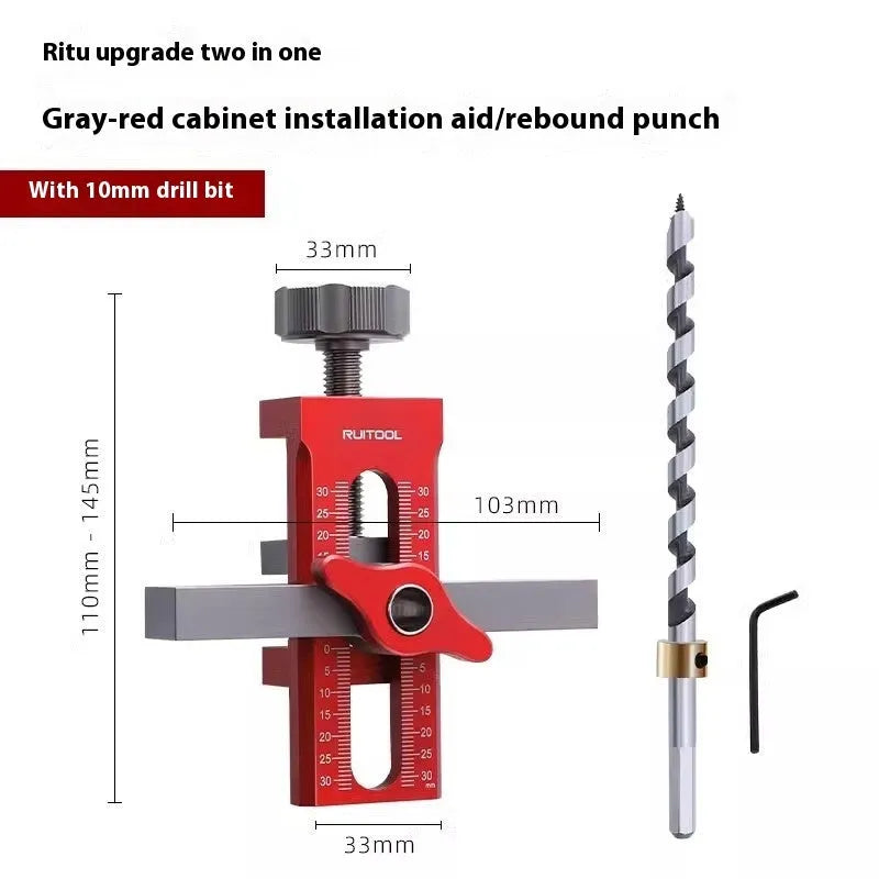 Aluminium alloy cabinet door installation tool for woodworking decoration.