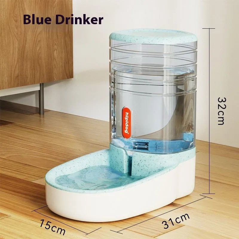 Grey automatic pet water fountain with 3.8L large capacity for dogs and cats.