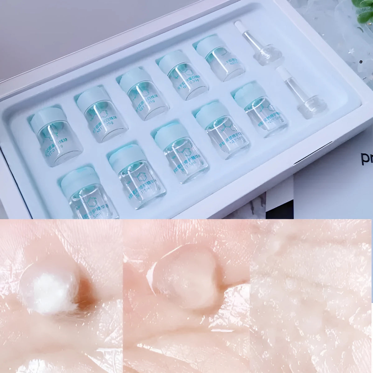 Collagen yarn silk ball box facial essence set with five pairs of silk ball essence per box