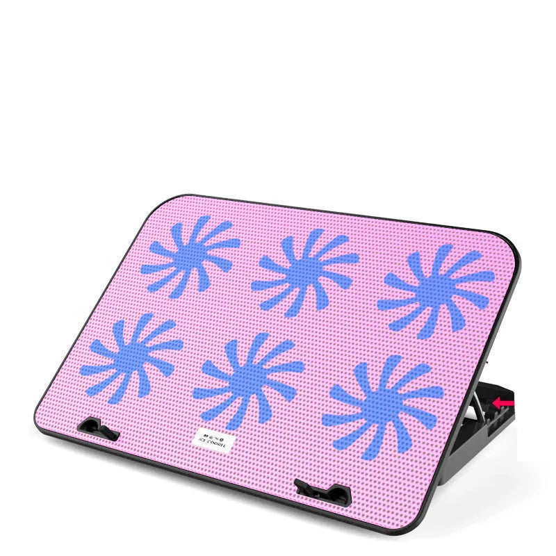 A9 Laptop Cooler with six fans on alloy platform, 360x255x27mm, black regular version
