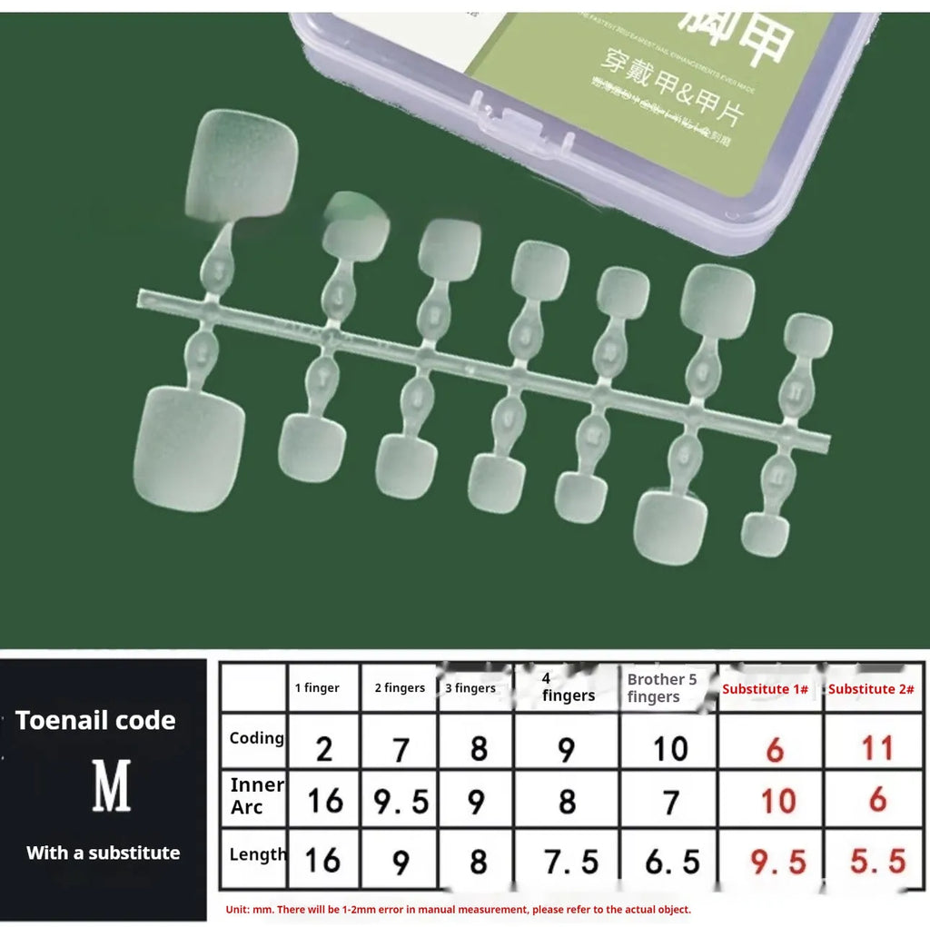 Purple cat eye toenail wear set with 24 pieces in S, M, L sizes and micro glass bead crystal