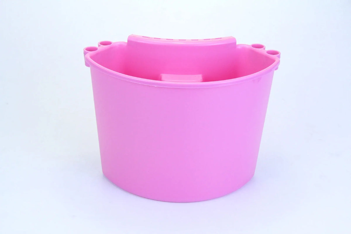 PP plastic car wash bucket in black, red, blue, or pink colour options