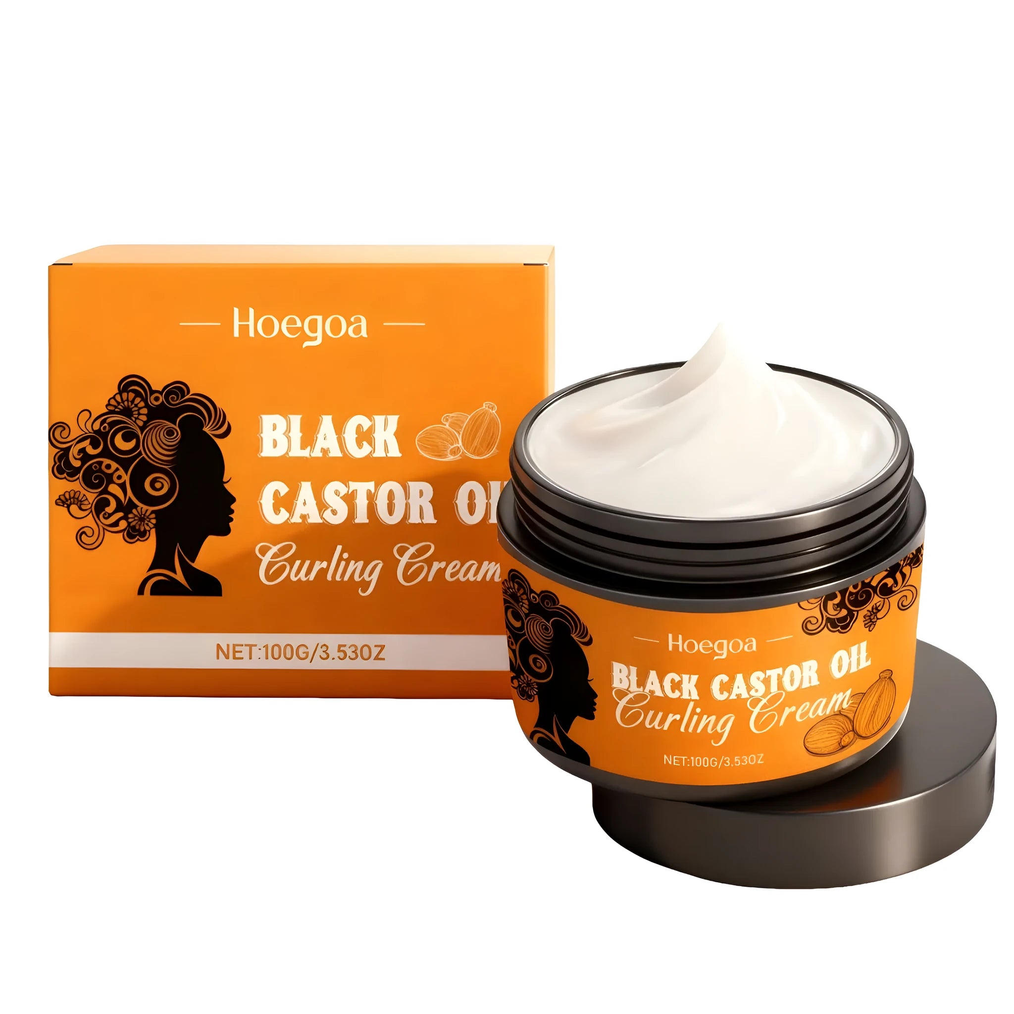 100g tub of moisturizing curly hair styling cream with aloe and ginger root extract