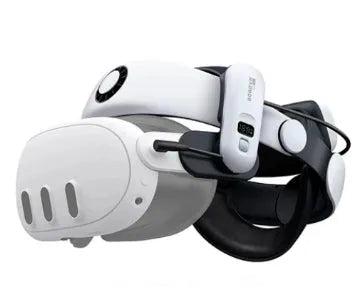 Adjustable VR head wear with ABS sponge cushion and battery, multi-angle head strap for virtual reality headsets.