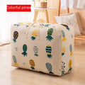 Large capacity Oxford cloth storage bag in navy blue balloon, cube style, for quilts, clothing and moving
