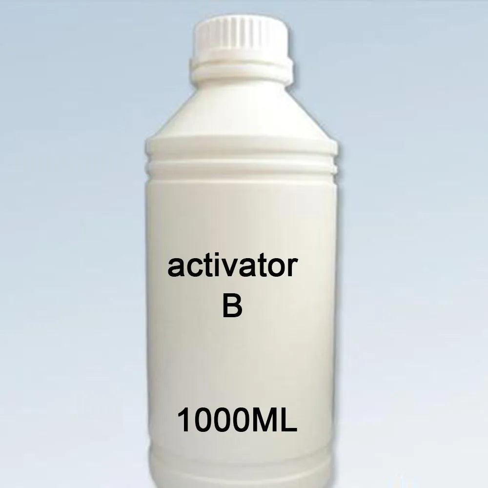 One litre water transfer printing activator for eco-solvent ink with 1pc eco-solvent ink
