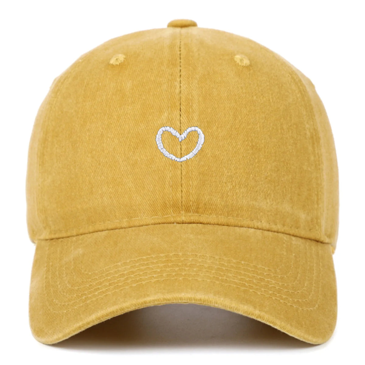 Cotton baseball cap with embroidered design and adjustable sizing in multiple colour options