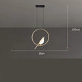 Modern minimalist magpie bird chandelier with zinc alloy framework and acrylic elements, 150cm height ceiling light
