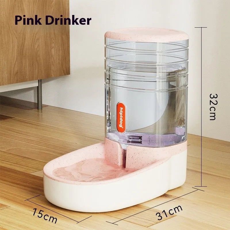 Grey automatic pet water fountain with 3.8L large capacity for dogs and cats.
