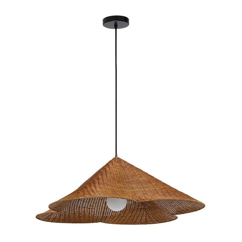 Silent Style woven rattan ceiling lamp in natural colour, shown in 50cm, 60cm, and 80cm diameter options.