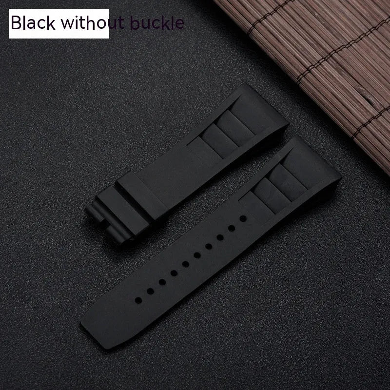 Silicone watchband replacement strap with 25mm ear width, punk style, available in five colours.