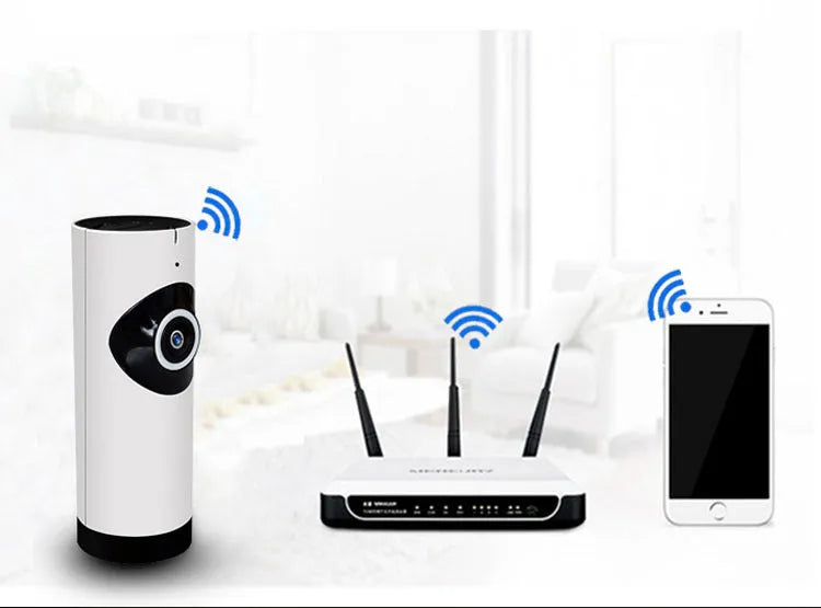 Wireless IP camera with bracket and charger, supporting cloud storage and 128GB memory card, for baby monitoring.