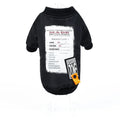 Black printed cotton dog coat winter jacket for small medium large dogs