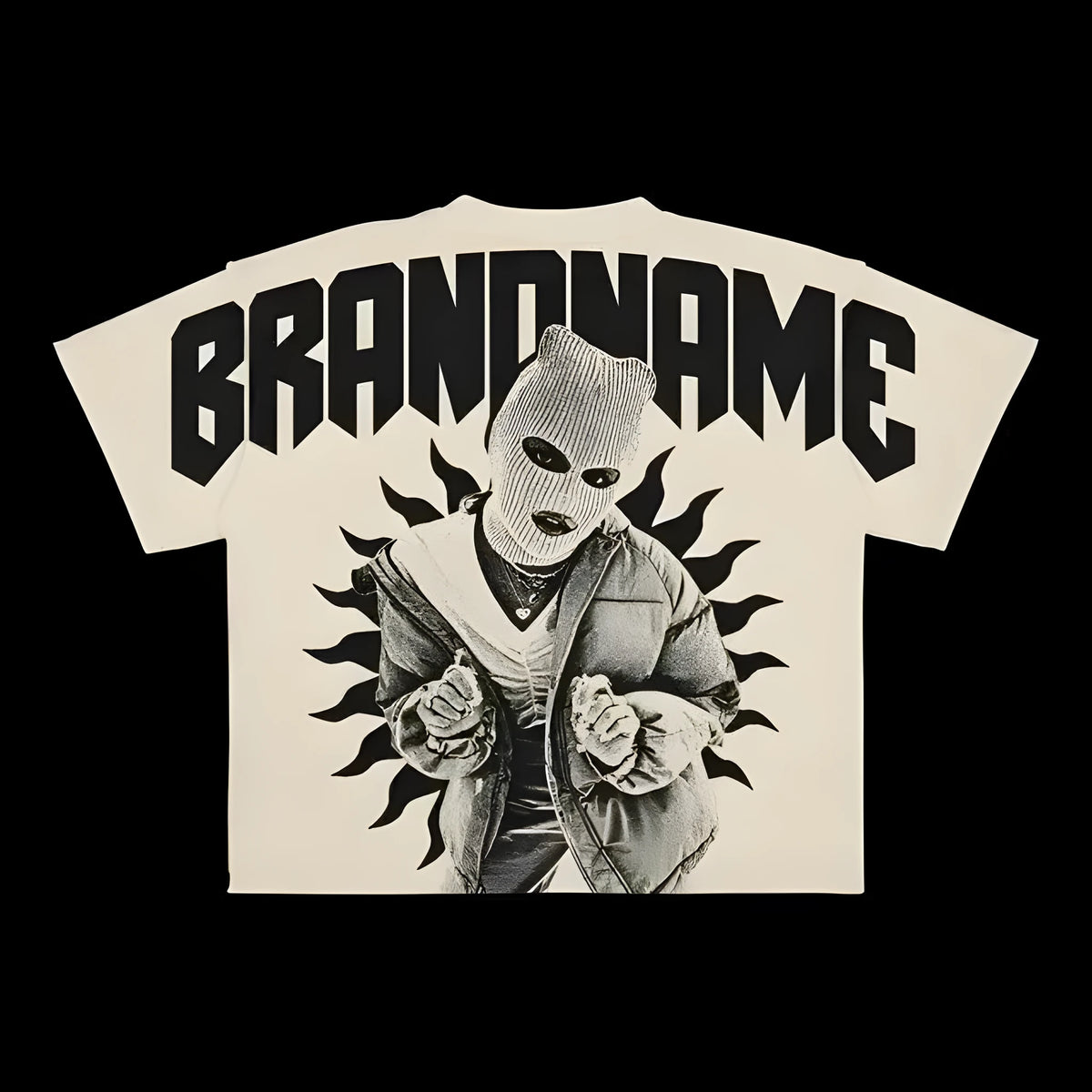 Y2K Harajuku gothic graphic pure cotton t-shirt loose fit hot stamping print black style men streetwear