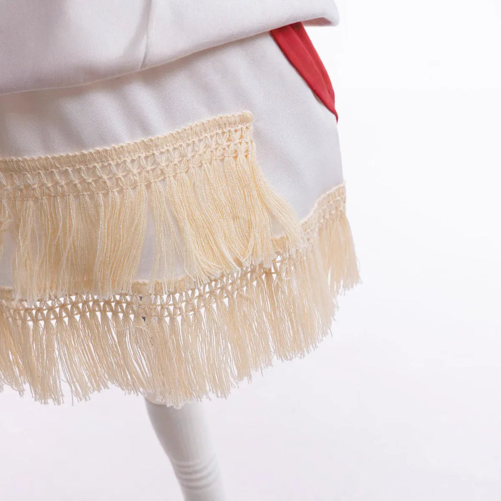 White girls cosplay performing dress in princess style, milk silk and acetate fibre, sizes 100cm to 160cm