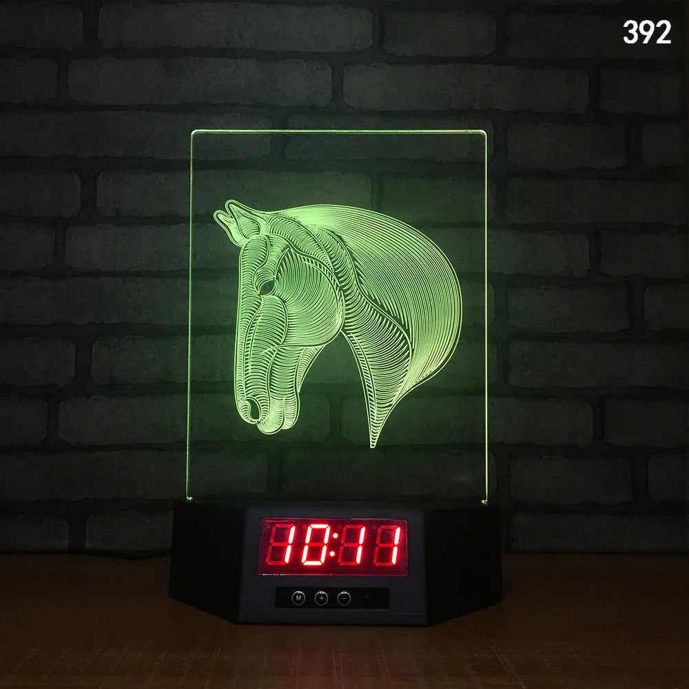 3D glowing dolphin night light LED table lamp with remote control on wooden surface