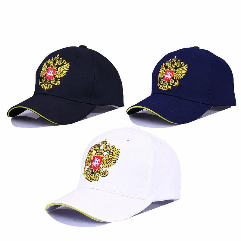 Cotton adjustable couple cap for men and women in navy blue, short brim dome top hats