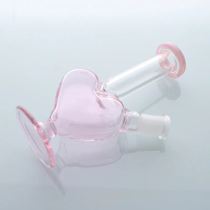 Polished high borosilicate glass pendant ornament in geometric shape, green or pink, for love crafts and decoration
