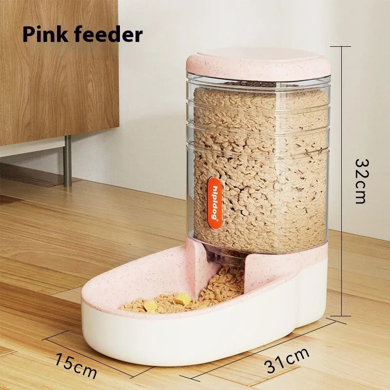 Grey automatic pet water fountain with 3.8L large capacity for dogs and cats.