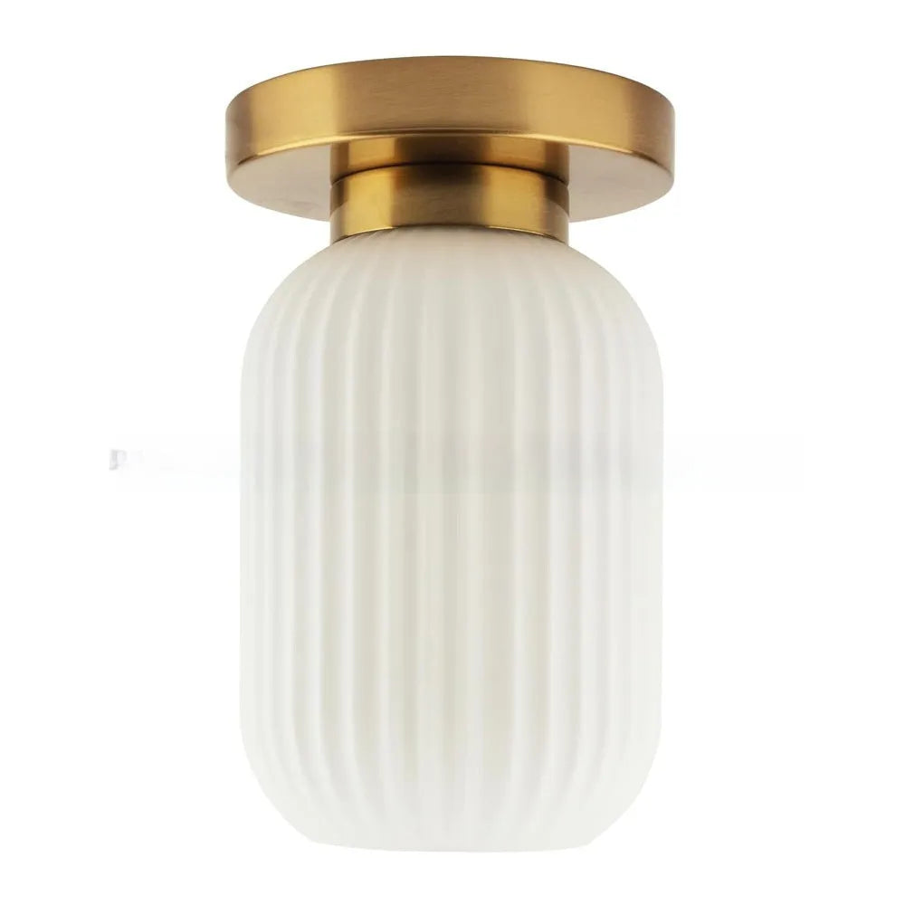 Nordic glass ceiling lamp with alloy fitting, 220V, shown in green, milky white, or smoke grey shade
