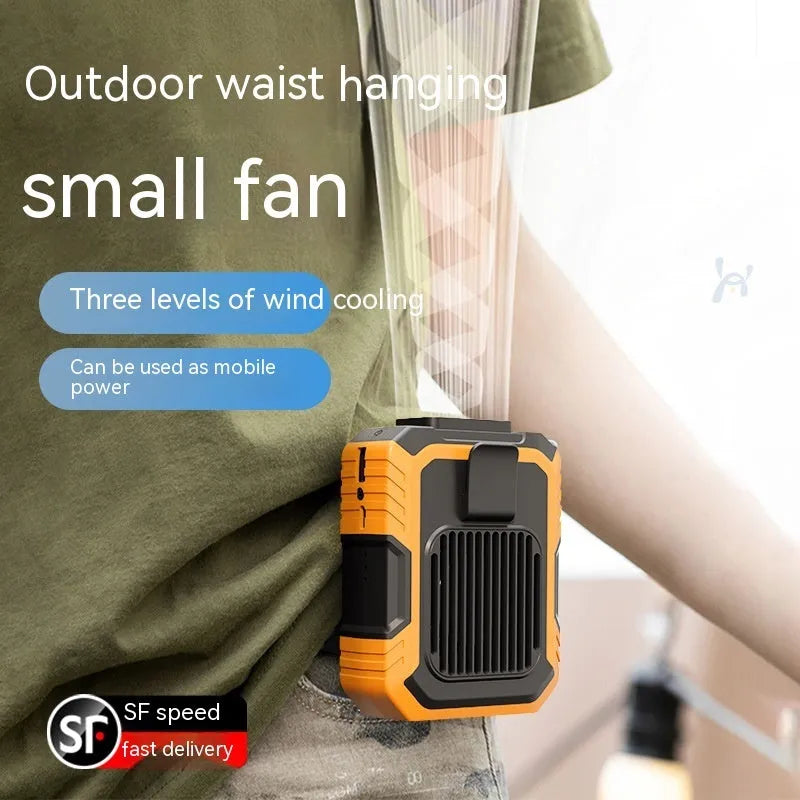 Wrist hanging fan with light and USB power bank in various colours