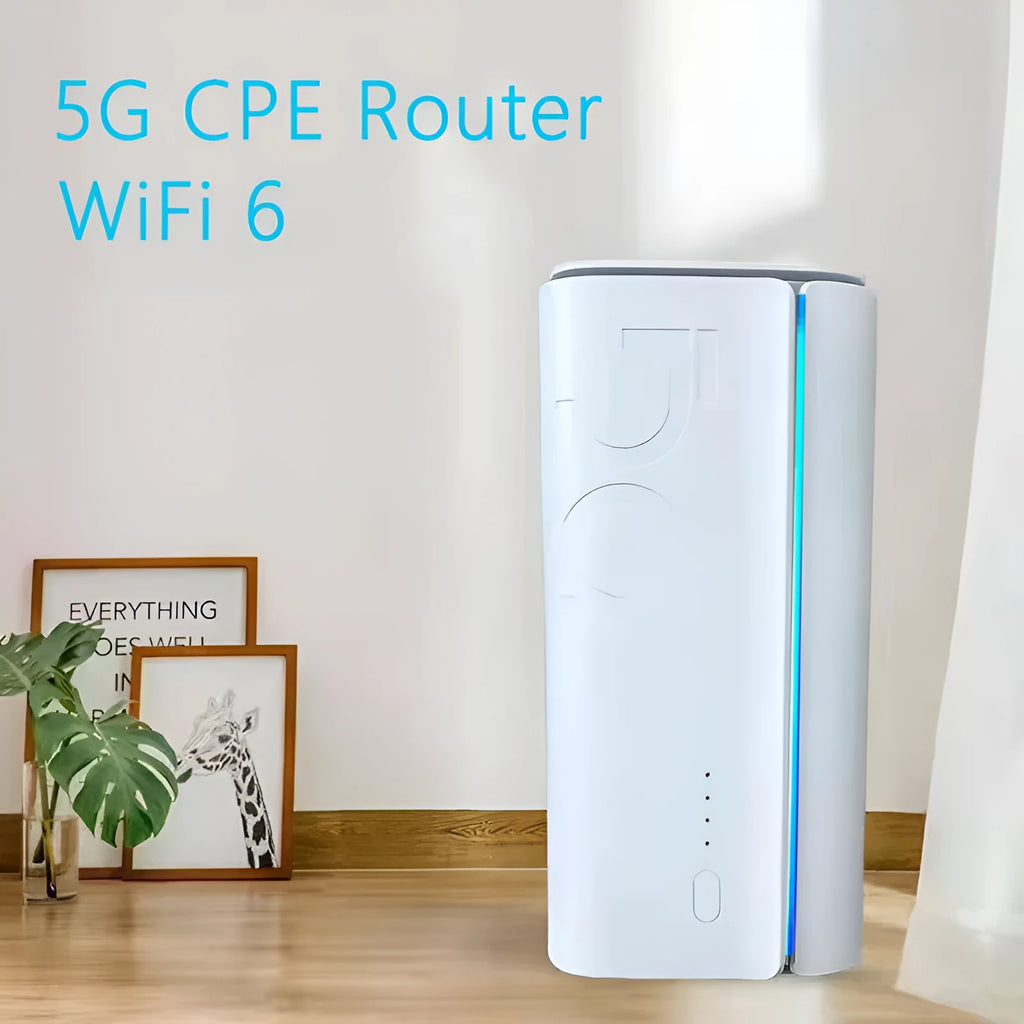 Compact 4G CPE wireless router measuring 51x30mm converting mobile signals to wired and wireless networks