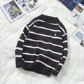 Men's and boys' polyester turtleneck sweater with embroidery, high neck or round neck, white or black, sizes S to XXL
