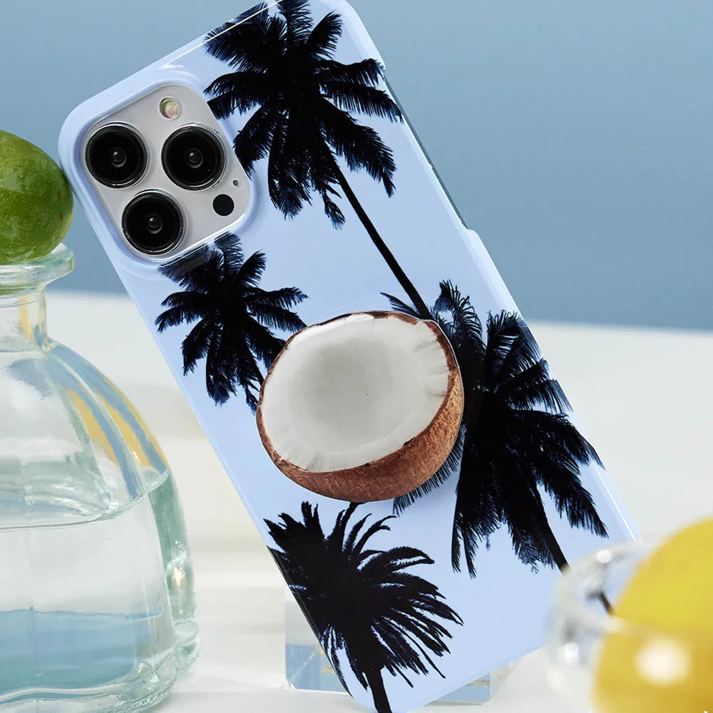 White TPU iPhone case with bracket accessory for 14, 13, 12, 11 and X series models