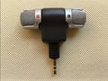 Mini wireless condenser microphone recorder for computer and camera use in black