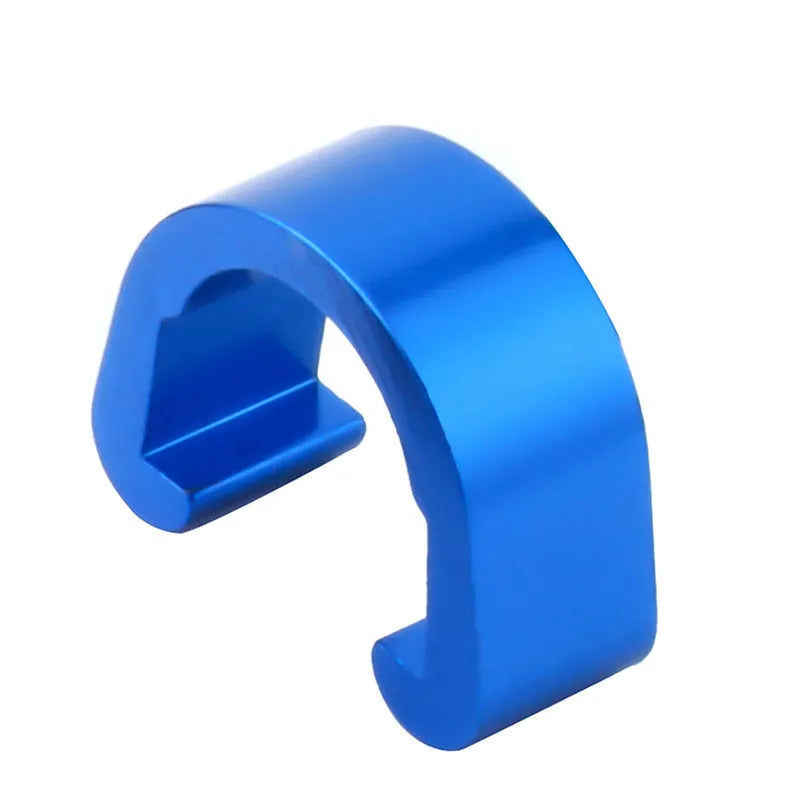 Aluminium alloy C buckle in multiple colours showing 10.2mm by 13mm dimensions