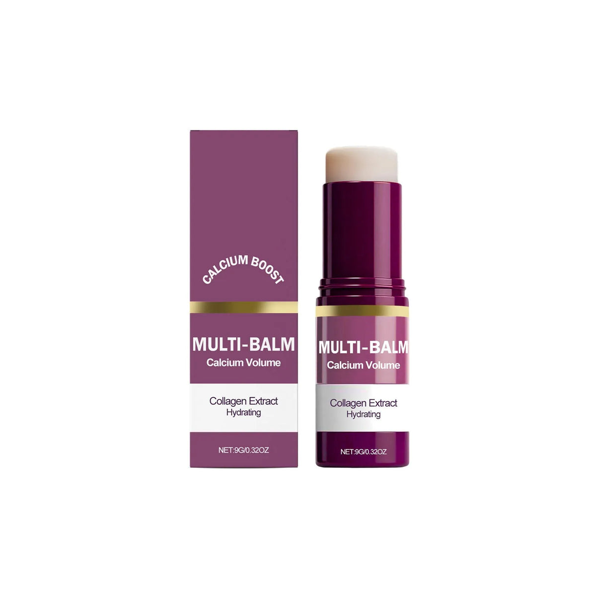 9g moisturising stick with beeswax and collagen, 2.5x10cm twist-up tube for dry skin care