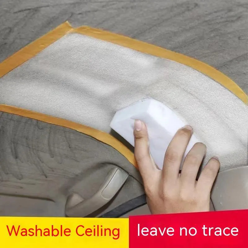 Bottle of wash free ultrasonic fabric roof cleaner with herb essence and oxidase for interior ceilings.