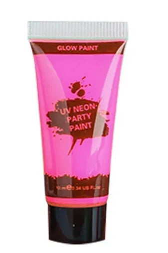25ml plastic hose bottle of neon face and body paint in vivid colour with safe non-toxic label