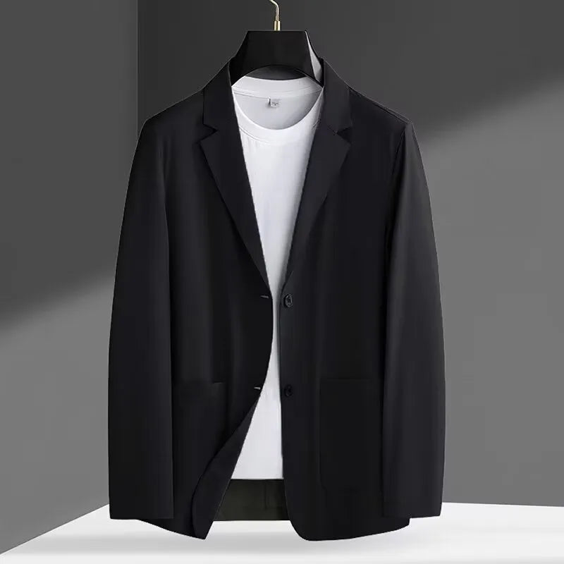 Men's single-breasted corduroy blazer in khaki, grey, white, black, blue, green, or brown, sizes M to 4XL.