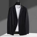 Men's single-breasted corduroy blazer in khaki, grey, white, black, blue, green, or brown, sizes M to 4XL.