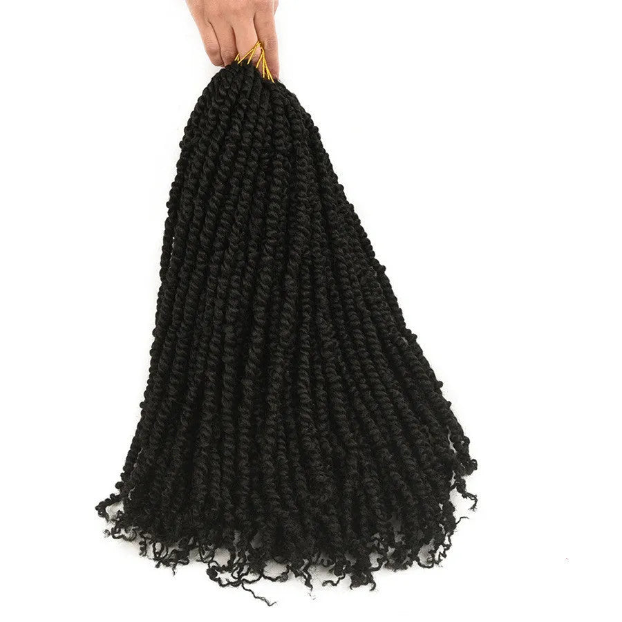 TOMO pre-twisted passion twist crochet hair in 12inch and 18inch lengths, colours 1B, T27, T30, TBUG
