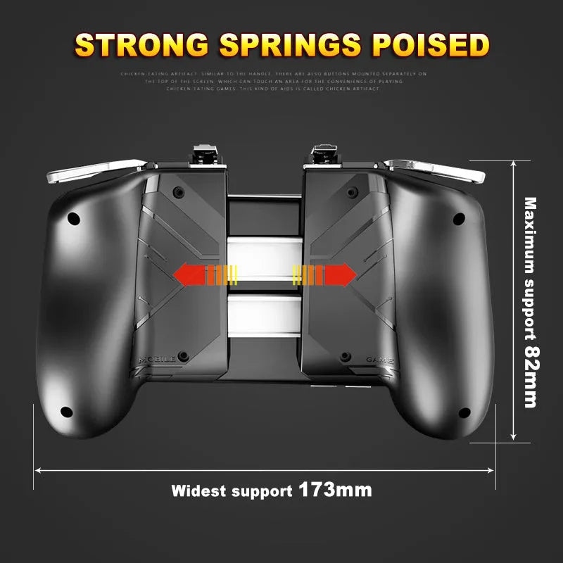 AK16 extendable game controller with fire shutter triggers holding mobile phone for gaming