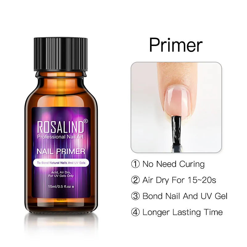 ROSALIND Nail Dehydrator 15ml bottle for cleaning nail surface and removing oil before nail art